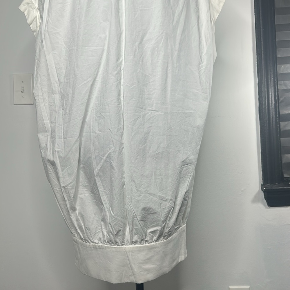 ZARA White Button-Up Shirt Dress - Picture 10 of 15